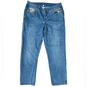 Cache Blue Ankle & Cropped Jeans